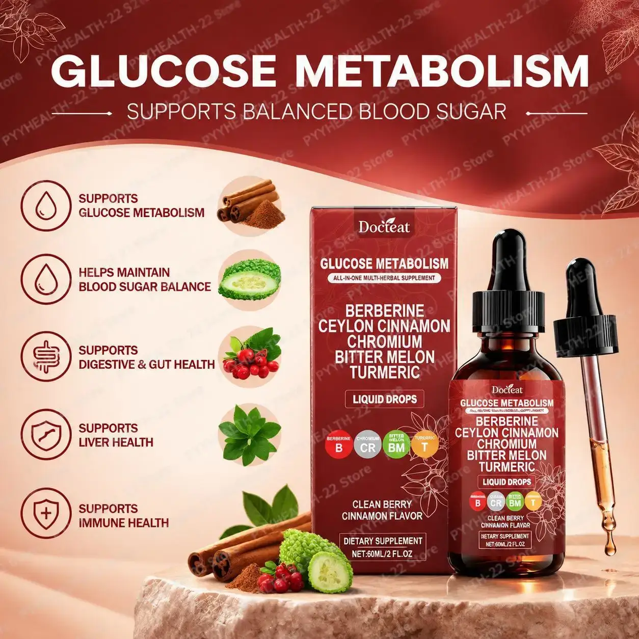 Glucose Metabolism Liquid Drop - đánh giá và giá Bitters Bottle Set